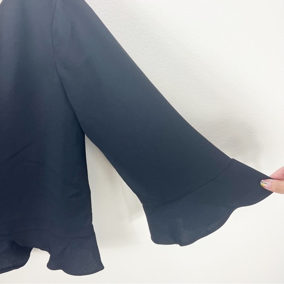 LIKELY Grayson Ruffle Top Black One Shoulder Revolve Size XS NWT - Picture 5 of 6